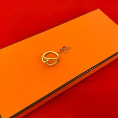 極 美品 希少品 HERMES エルメス ジャンボ スカーフリング アクセサリー 小物 ゴールド 77890