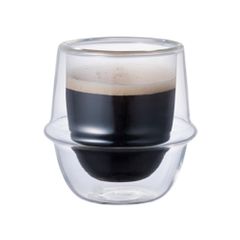 【迅速発送】KINTO (キントー) KRONOS ダブルウォール エスプレッソカップ 80ml 耐熱ガラス 電子レンジ・食洗機対応 ギフト プレゼント 23104