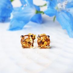 スペサルティンガーネット スタッドピアス K18YG 計0.2ct - メルカリ