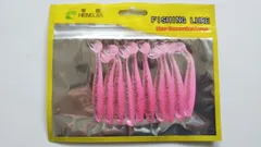 やわらか素材　シャッドテール　ワーム　ピンク　桃色　7cm　10本セット