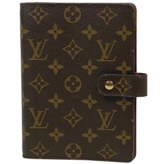 ルイ・ヴィトン Louis Vuitton アジェンダ MM 手帳カバー システム手帳 ビジネス 手帳・ブックカバー モノグラム ブラウン R20105 レディース 【中古】