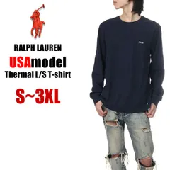 【新品・未使用】【クルーズネイビー／紺】ラルフローレン 長袖 Tシャツ メンズ レディース キッズ 大きいサイズ USAモデル RALPH LAUREN サーマル ロンT 長袖Tシャツ おしゃれ ロゴ ポロ ラルフ ブランド S M L XL 2XL