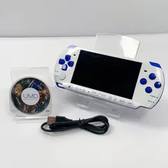 PSP 3000 ブルーホワイト 遊べるセット 動作確認済み PlayStation プレイステーション モンスターハンターソフト付き