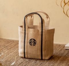 【新品レア】台湾限定 スターバックス 麻 ジュート トートバッグ