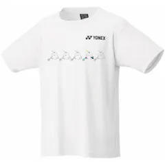 YONEX(ヨネックス) Tシャツ ドライ 半袖 バドミントン【ラインデザイン】【シマエナガ】【空振り】【16500】【LINE-02】練習用 練習着 ホワイト