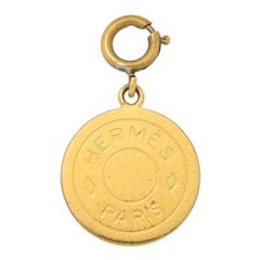 HERMES エルメス セリエ・チャーム ペンダントトップ/合金/メッキ-3.5g/ゴールド/プレゼント/コインモチーフ【♀】【B】【レディース】★■557212【中古】