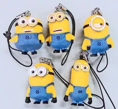 【中古】ストラップ(キャラクター) 全5種セット 「怪盗グルーのミニオン危機一髪 ミニオンストラップ」