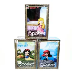 BANPRESTO(バンプレスト) Q posket（キューポスケット） プッチ オーロラ&白雪姫&アリエル 未開封 前者 3 ベルセット