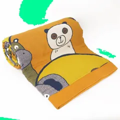 【数量限定】タオルケット シングル ガーゼケット セミダブル 綿100% 4重ガーゼ 綿毛布 肌掛け お昼寝 Vanxing やわらか 吸湿通気 夏快適 洗える150x200cm (どうぶつの森)のサムネイル