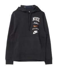 [ナイキ] クラブ コレクション プルオーバー フーディ パーカー フリース 裏起毛 メンズ 国内正規品 ジム スポーツウェア フィットネス トレーニング FN2635-010 ブラック/セーフティオレンジ [(010) ブラック/セーフティオレンジ] [L]