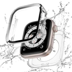 【人気商品】1 前後の保護 in 2 二重構造 ケース 45mm 耐衝撃 対応 7 iWatch 8 9 一体型 Series Watch ケース Apple カバー 45mm 防水 アップルウォッチ クリア 【フルカバー保護】Kawoco