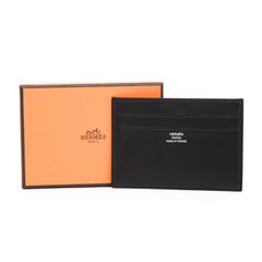 エルメス HERMES シチズン ツイル シルクイン エバーカラー (レザー) W刻印 2024年 カードケース カードホルダー 名刺入れ ノワール (ブラック) 正規品 新品同様 中古 mbl16003