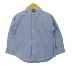 ラルフローレン 長袖シャツ ポニーロゴ トップス キッズ 男の子用 3/3Tサイズ ブルー RALPH LAUREN 【中古】