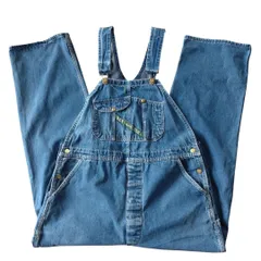 ■古着 USA製/KEY キー デニムオーバーオール/サロペット/古着/実寸W42L30【A1514】