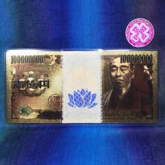 壱億円札 1000万円帯封 白蛇 お守り 金箔 財布 ラピスラズリ 水晶 蓮　帯