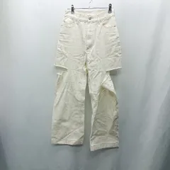 ◇ Θ INGNI イング サイドカット ワイドデニムパンツ サイズF ホワイト レディース E  【1502060007115】