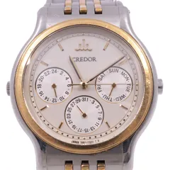 セイコー クレドール 7F87-6000 デイデイト 18KTベゼル
