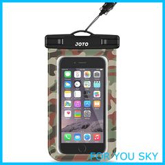 【特価商品】JOTO 防水ケース IPX8認定 携帯電話用ドライバッグ 最大7.0”スマホに対応可能 適用端末：iPhone 14 13 Mini Pro Max・iPhone 12・11・XS・XR・8・Android -カモ