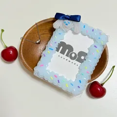 No.001【B8】｜ホイップデコ トレカケース 水色×いぬ