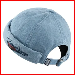 【人気商品】[Croogo] ロールキャップ ツバなし 刺繍 フィッシャーマンキャップ メンズ サグキャップ 丸型 コットンキャップ 小顔効果 ワッチキャップ 春夏秋冬 無地 ファション アウトドア 紳士帽子