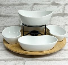 ◾️訳あり・お買得◾️Lazy susan 卓上 回転テーブル ターンテーブル サービングボウル【43853】