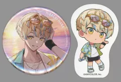 【中古】グッズセット 緋八マナ 缶バッジ＆ダイカットステッカー 「くじスクエア にじさんじHEROES海の家くじ」 D賞