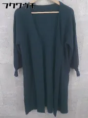 ◇ natural couture ナチュラルクチュール ハイゲージ ニット ロング カーディガン サイズF ネイビー レディース 【中古】 【1002802277610】