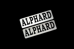 EE-512-2 ALPHARD 銀黒 アクリル2層 ステッカー トヨタ アルファード 20 30 40 前期 後期 モデリスタ 2枚1セット