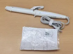① 展示品 TESCOM テスコム マイナスイオンスチームカールヘアアイロン 26mm径 TM452B シェルホワイト 説明書付き