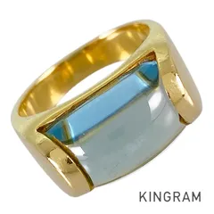 ブルガリ BVLGARI トロンケット K18YG ブルートパーズ 10号(50) リング sss【中古】