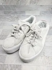 ◇ puma プーマ 厚底 スニーカー シューズ サイズ22.0cm グレー ピンク系 レディース P  【1406110011537】