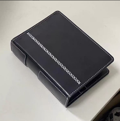 新品 大人気 ダブルリング A7 無地80枚 システム手帳 カバー　バインダー　リフィル付き ミニ6 ブラック