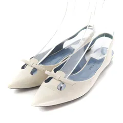 マークジェイコブス MARC JACOBS フラットシューズ パンプス レザー ポインテッドトゥ バックストラップ リボン 36.5 23.5cm グレー /WMのサムネイル