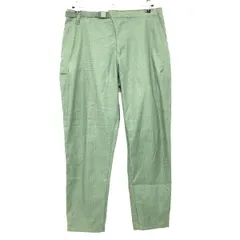 【美品】アディダス パンツ スモーキーグリーン チェック柄 アジャスター付 裾ドローコード メンズ O ゴルフウェア adidas