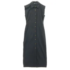 ZARA ザラ ノースリーブ シャツワンピース S ブラック レディース 古着