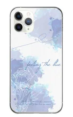 iPhone12 Pro Max ケース カバー アイフォン12 プロマックス スマホケース ハードケース 水彩 花 お花 おしゃれ エレガント 大人女子 可愛い かわいい ブルー 青色 水色 カラー02