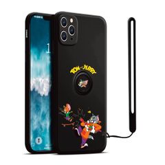 新品 iPhone 15Proケース リング付きスマホケース ストラップ付き スマホカバー トムとジェリー キャラクター シリコン 落下防止 ストライプ 耐衝撃 防塵 割れない おしゃれ かわいい おもしろ クリスマス プレゼント スマホカバー (IPhone