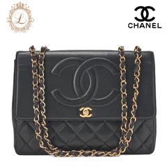 CHANEL シャネル 　ショルダーバッグ 　 デカココ　ターンロック　マトラッセ　 黒  　ゴールド金具　ブランド【中古】【送料無料】