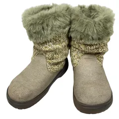 【極美品】クロックス (22) ショートブーツ ファー ボア 切り返し 希少デザイン