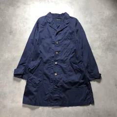 WQ272●Johnbull ： コットンラミーショップコート●S●紺 スプリングコート ジョンブルのサムネイル