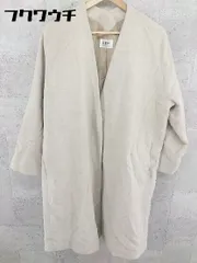■ ADAM ET ROPE アダムエロペ 長袖 ノーカラー コート サイズF ベージュ系 レディース  【1101210007304】
