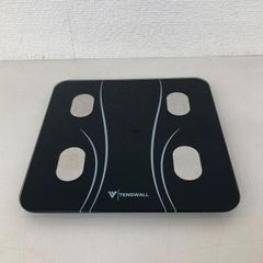 TENSWALL 体重計 ブラック 薄型 コンパクト アプリ 体重管理 幅28cm 厚さ2cm yp