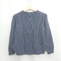 ◇ ⊇ CROLLA crolla クローラ 網目ハイゲージ 長袖 ニット セーター サイズ表記なし ネイビー系 レディース E  【1505130012170】