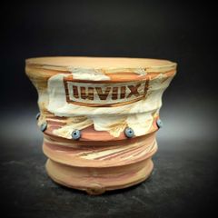 《限定バージョン》 Lサイズ カフェラッテ Cafe Latte ビス打ち 【CL-L_2606】 IIIVIIX イーヴィックス 陶器鉢 植木鉢 観葉植物 多肉植物 アガベ 塊根植物 グラキリス 亀甲竜 エケベリア ハオルチア
