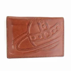 ヴィヴィアンウエストウッド Vivienne Westwood パスケース カード 定期 オーブ エンボス加工 茶 ブラウン /UO ☆AA★のサムネイル