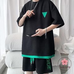 ジャージ メンズ 上下セット 半袖 tシャツ おおきいサイズ tシャツ ハーフパンツ カジュアル スポーツウェア ルームウェア おしゃれ 春 夏