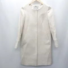 ◇ Rirandture リランドチュール ノーカラー フェミニン 長袖 コート サイズ1 アイボリー系 レディース E  【1404240014824】
