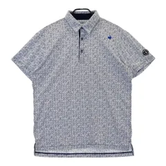 サイズ：LL LE COQ GOLF ルコックゴルフ 2024年モデル 半袖ポロシャツ ロゴ刺繍 総柄 ホワイト系 [240101435599] ゴルフウェア メンズ ストスト