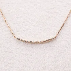 アガット ライン K10 ダイヤモンド ネックレス/24-4186