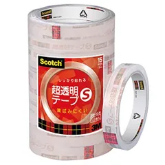 15mm(10巻)_大巻 3M スコッチ 超透明テープS 10巻パック 15mm×35m 大巻 BK-15N